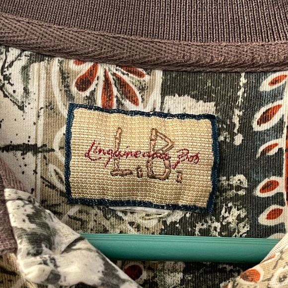 Vintage L.B. Polo Shirt Men's Large - Retro Pattern Short Sleeve Button-Up - Picture 5 of 11